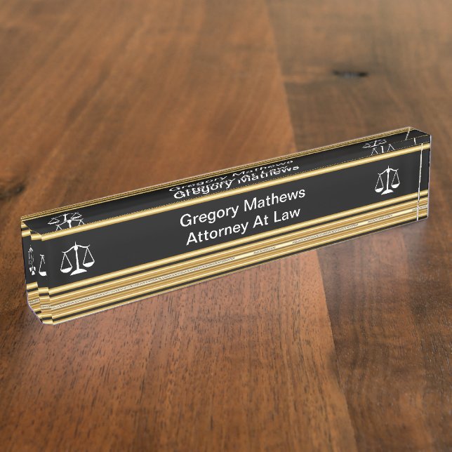 Plaques de nom de bureau de bureau de procureur cl (Taille)