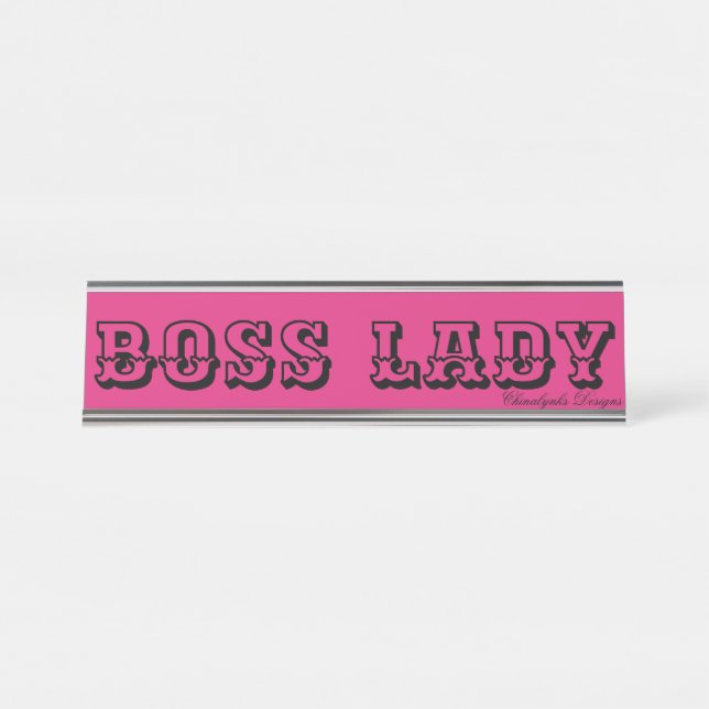 PLAQUES DE NOM DE BUREAU DE LA DAME BOSS (Devant)