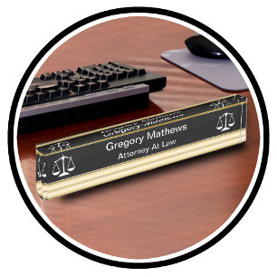Plaques de nom du bureau exécutif de procureur cla