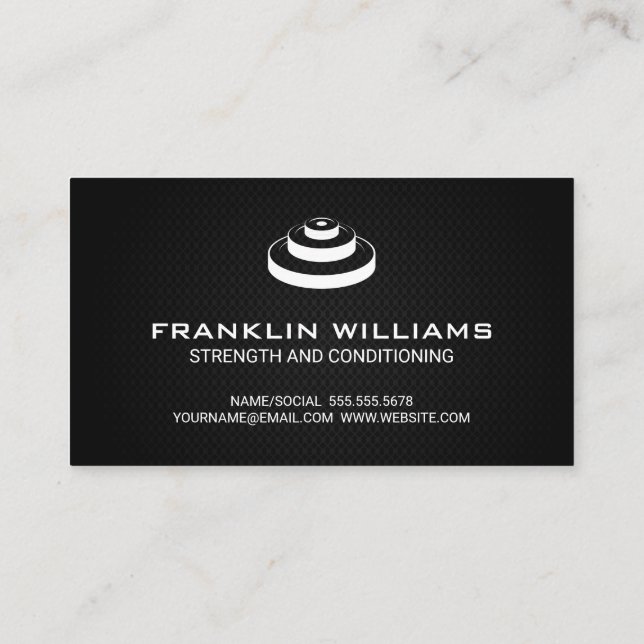 Plaques de poids | Carte de visite de formation pe (Dos)