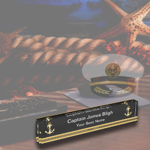 Plaques d'identification chiques de capitaine Desk