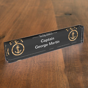Plaques d'identification chiques de capitaine Desk