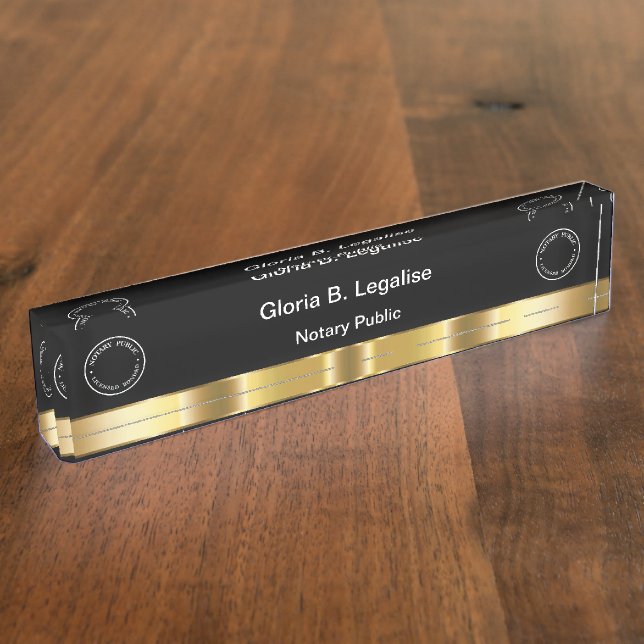 Plaques d'identification de bureau exécutif chic (Taille)