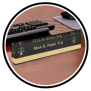 Plaques d'identification de bureau exécutif de