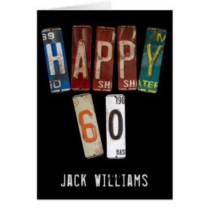 Plaques d'immatriculation de voiture 60e anniversa