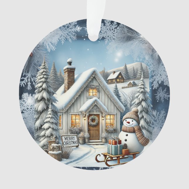 Plaques en papier de décor de Noël vintage unique (devant)