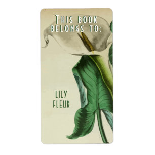 Plaques Vintage Floral Ce livre appartient à