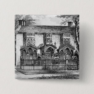 Plas Newyyd, near Llangollen, Wales, the seat of L 2 Inch Square Button
