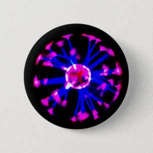 Plasma ball 2 inch round button
