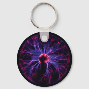 Plasma ball and chain keychain