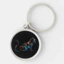 Plasma Cat on Black in Vibrant Colors