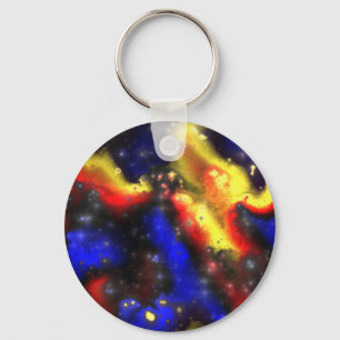 plasma fractal pattern keychain