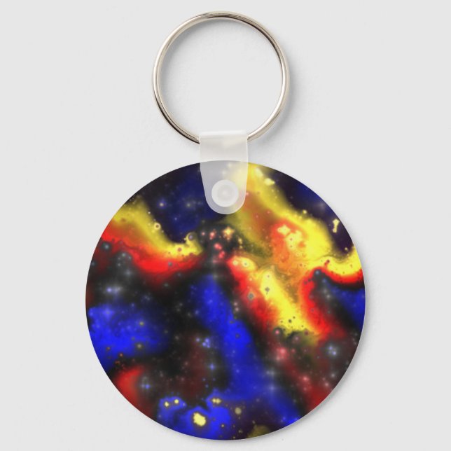 plasma fractal pattern keychain (Front)