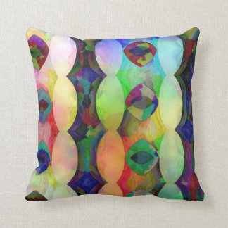 Plasma Vertical Diamonds and Ovals Throw Pillow