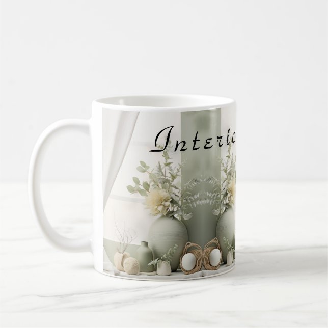 Plaster Rose Business ID Badge Coffee Mug (Left)