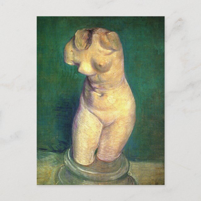 Plaster Statuette Female Torso by Vincent van Gogh Postcard (Front)