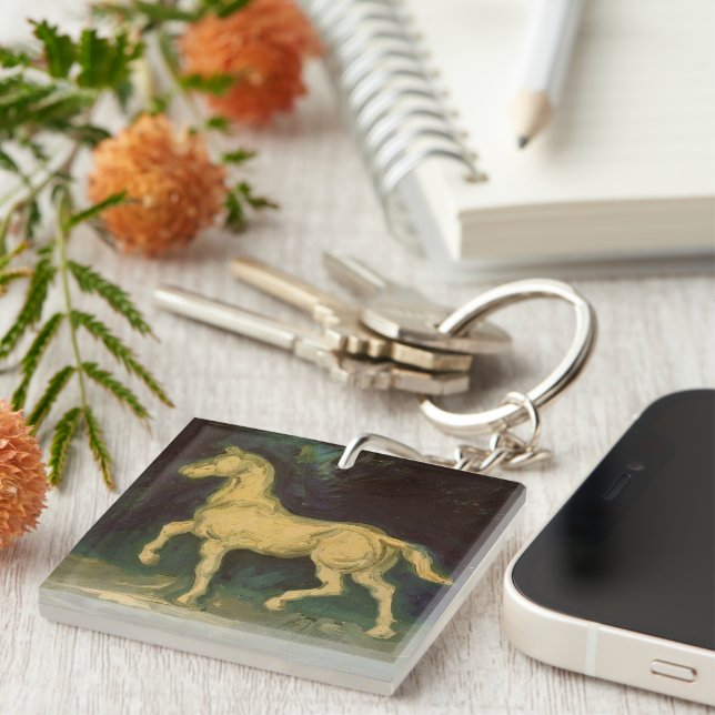 Plaster Statuette of a Horse by Vincent van Gogh Keychain (Front Right)