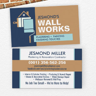 Plastering and Painting Services  Business Card