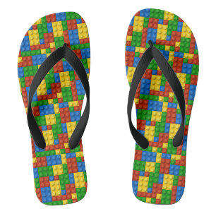 plastic blocks flip flops sandals shoes