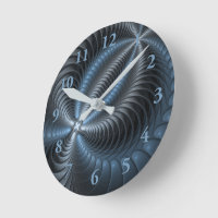 Plastic Blue Grey 3D Fractal Art Modern Abstract
