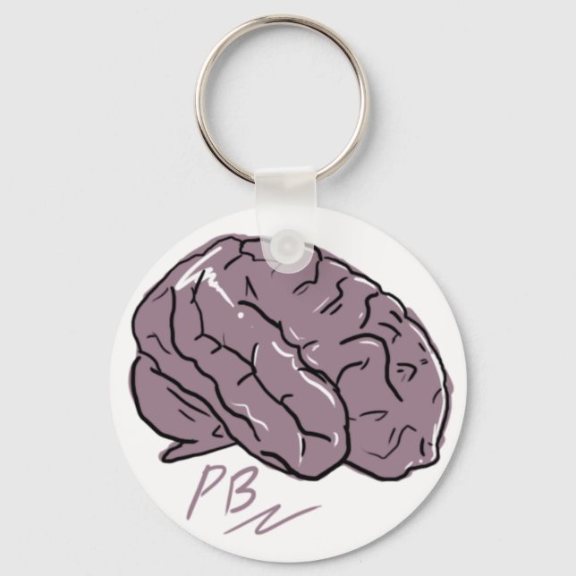 Plastic Brain Logo Keychain (Front)