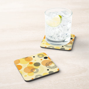 Plastic Coaster Set-Abstract Print