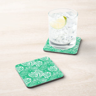 Plastic Coasters Tropical Palms
