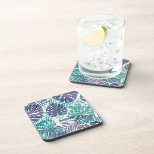 Plastic Coasters Tropical Palms
