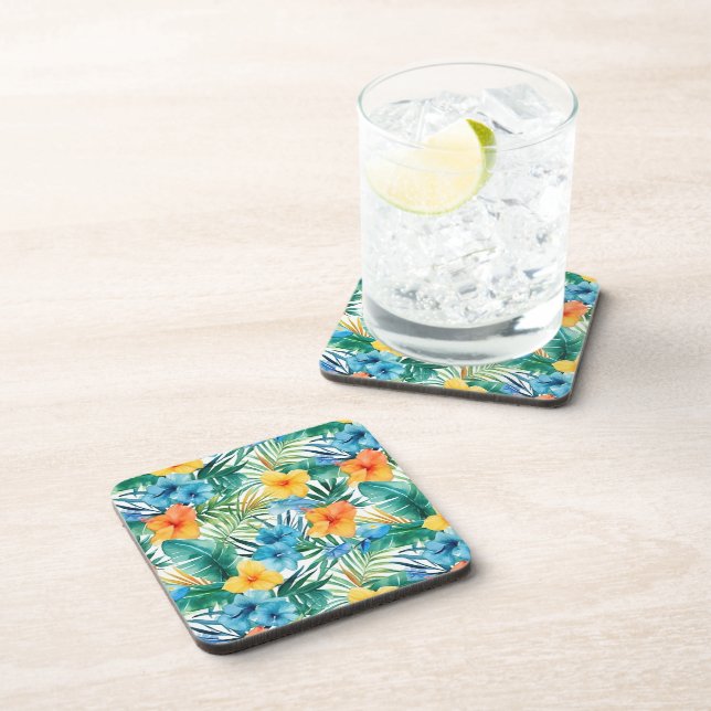 Plastic Coasters Tropical Palms (Right Side)