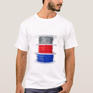 Plastic coils for 3D printing T-Shirt