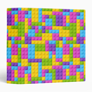 Plastic Construction Blocks Pattern Binder