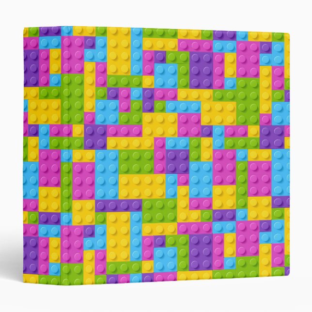 Plastic Construction Blocks Pattern Binder (Front/Spine)