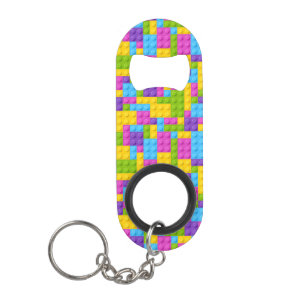 Plastic Construction Blocks Pattern Mini Bottle Opener