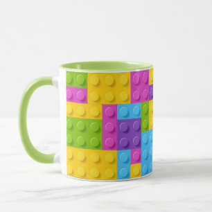 Plastic Construction Blocks Pattern Mug