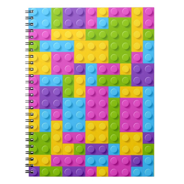 Plastic Construction Blocks Pattern Notebook (Front)