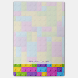 Plastic Construction Blocks Pattern Post-it Notes