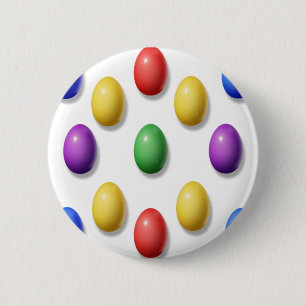 Plastic Easter Eggs 2 Inch Round Button