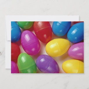 Plastic Easter eggs Holiday Card