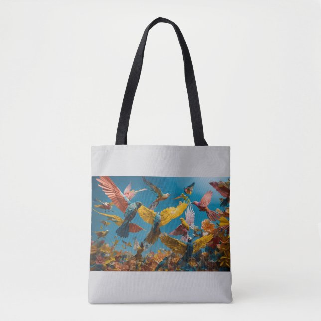 Plastic Flight: Dreams in Synthetic Sky Tote Bag (Front)