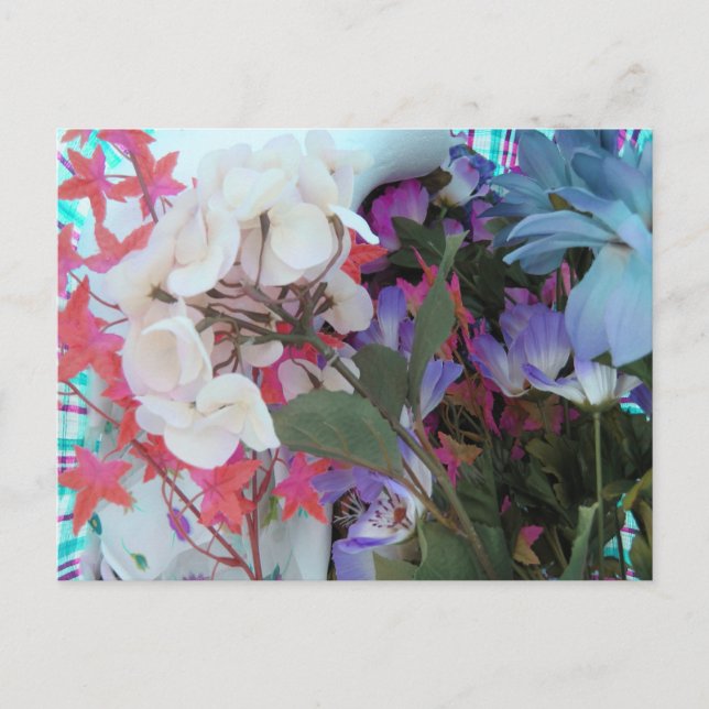 Plastic Flower Bouquet Postcard (Front)
