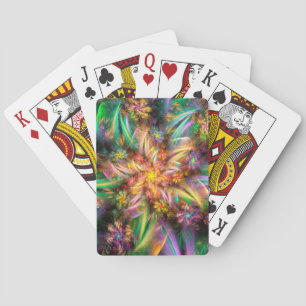 Plastic Flower Spiral Playing Cards