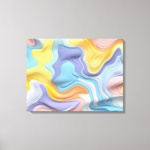 Plastic Fluid Shapes Canvas Print