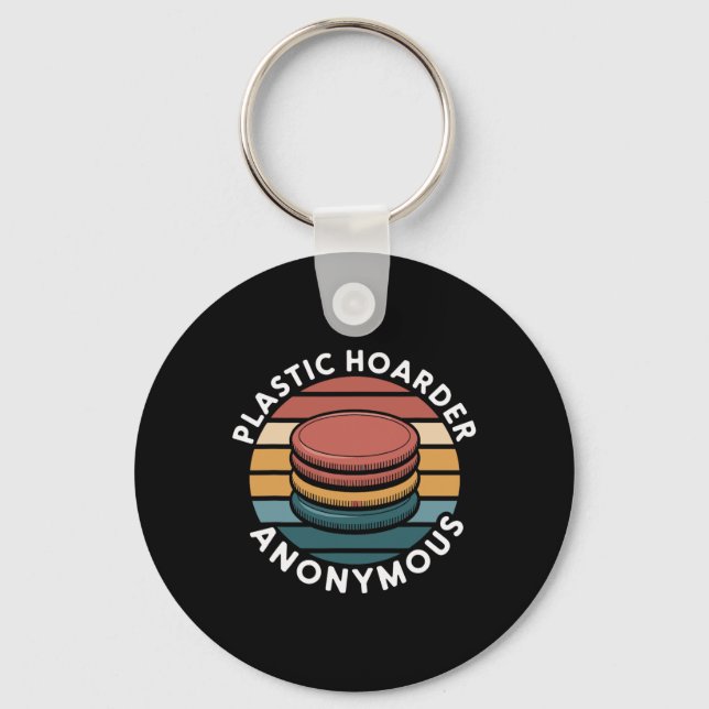 Plastic Hoarder Anonymous Disc Golf Designs For En Keychain (Front)