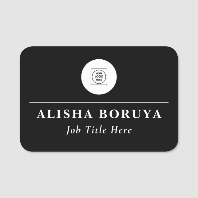 Plastic Logo Employee Staff Badge nametags (Front)