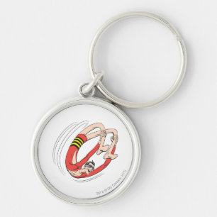 Plastic Man Backbend Wheel Keychain
