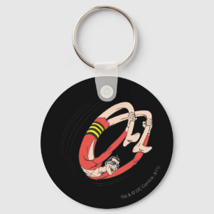 Plastic Man Backbend Wheel Keychain