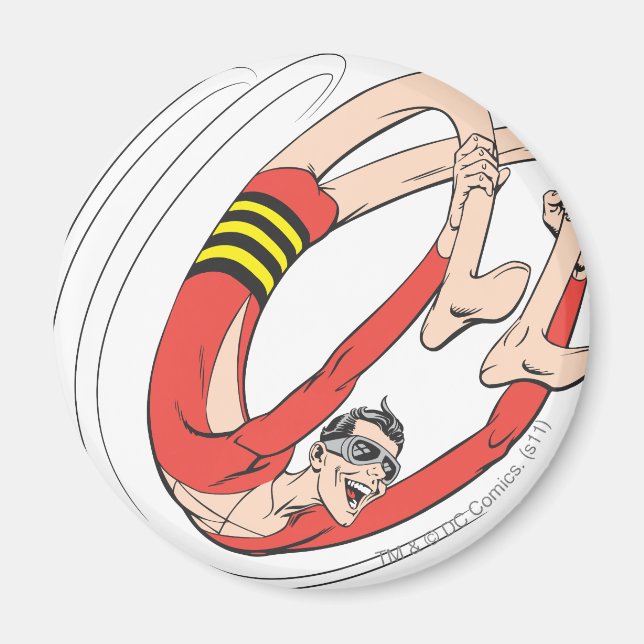 Plastic Man Backbend Wheel Magnet (Front)