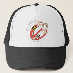 Plastic Man Backbend Wheel Trucker Hat