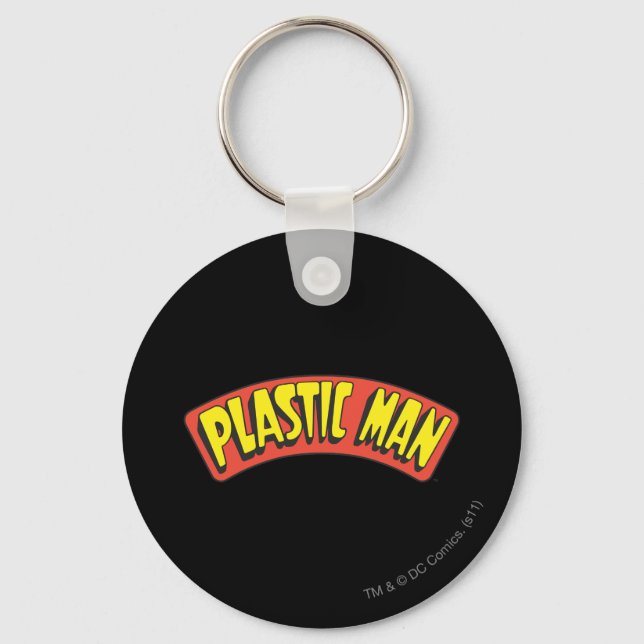 Plastic Man Logo Keychain (Front)