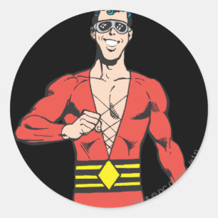 Plastic Man Stands Classic Round Sticker